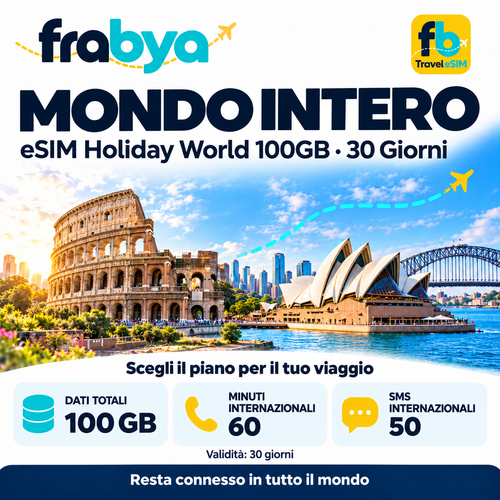 eSIM Holiday World 100GB – 30 Giorni — Frabya Travel eSIM