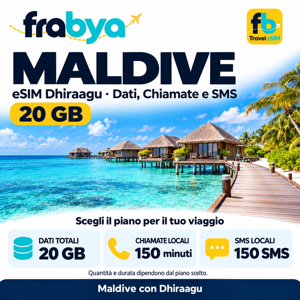 eSIM Maldive Dhiraagu 20GB – 10 Giorni — Frabya Travel eSIM