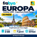 Travelers Europe eSIM 2GB - 7 Day — Frabya Travel eSIM