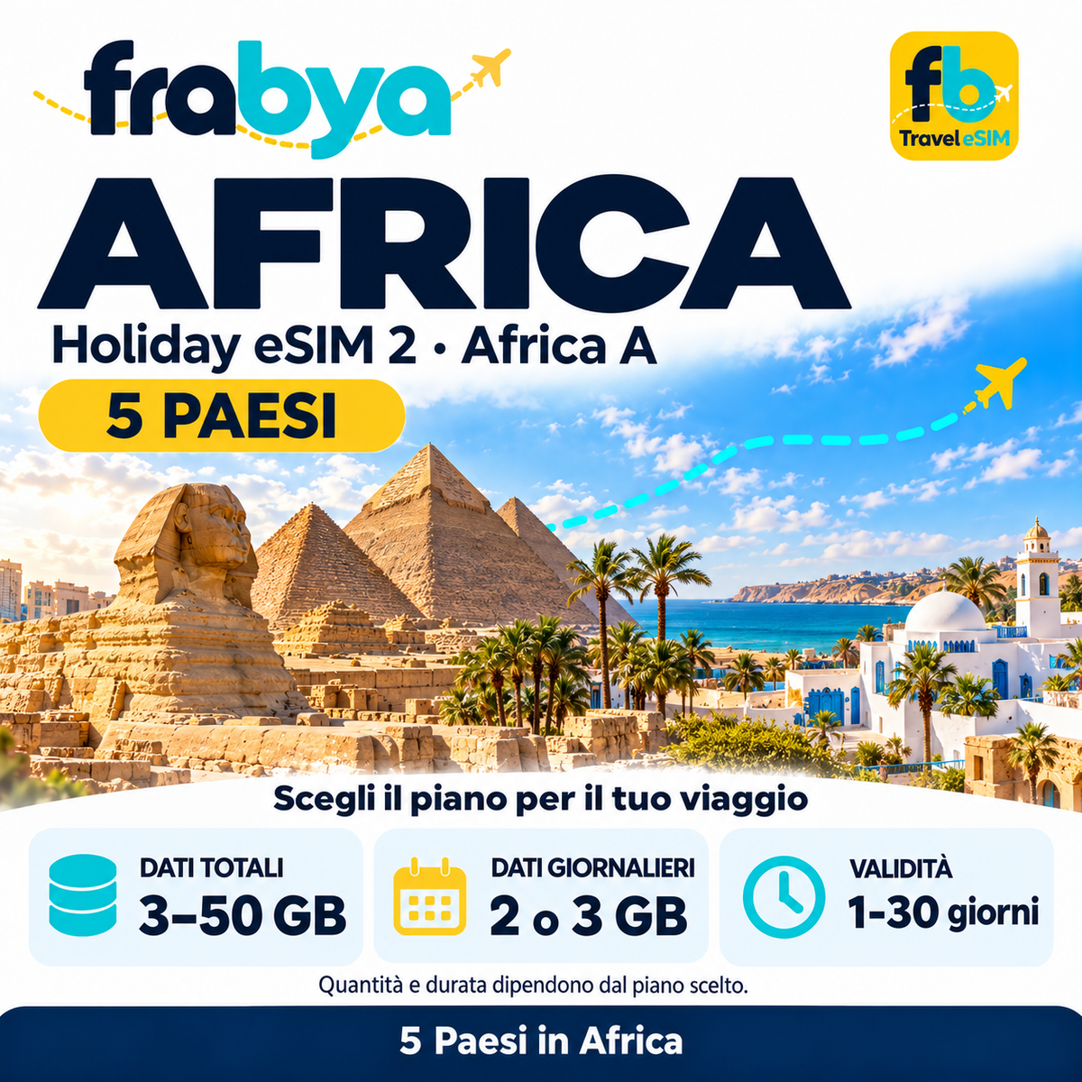 Holiday eSIM 2 Africa A — Frabya Travel eSIM