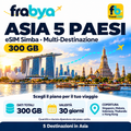 eSIM Asia 5 Paesi Simba – 300GB / 30 Giorni — Frabya Travel eSIM